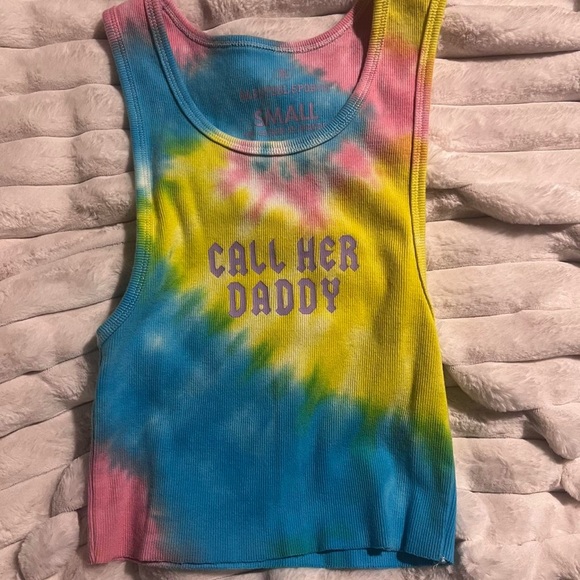 Call Her Daddy x Barstool Sports tie-dye crop tank purple logo OG DADDY GANG - Picture 15 of 15